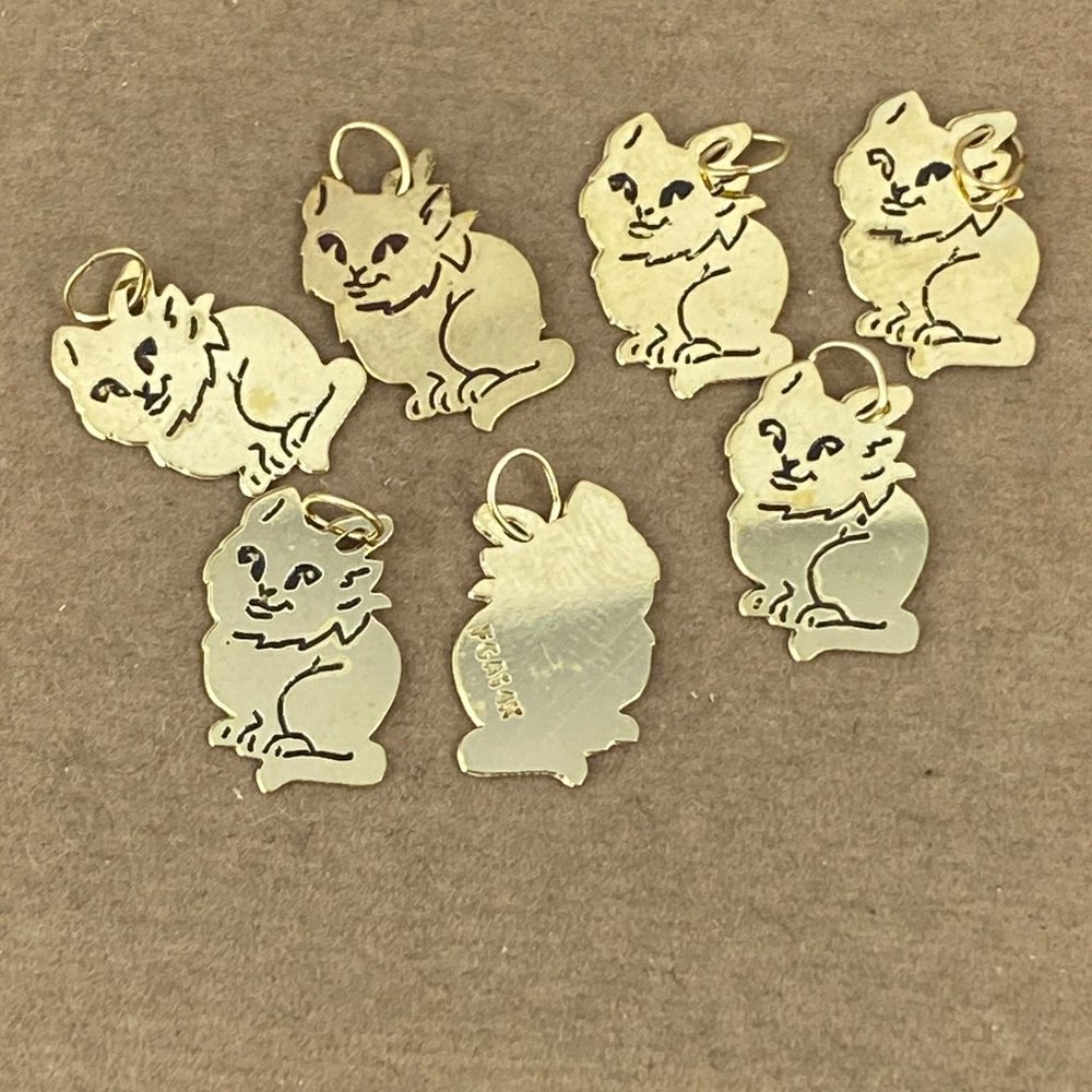 Vintage 14 Karat all Gold Kittens NOS